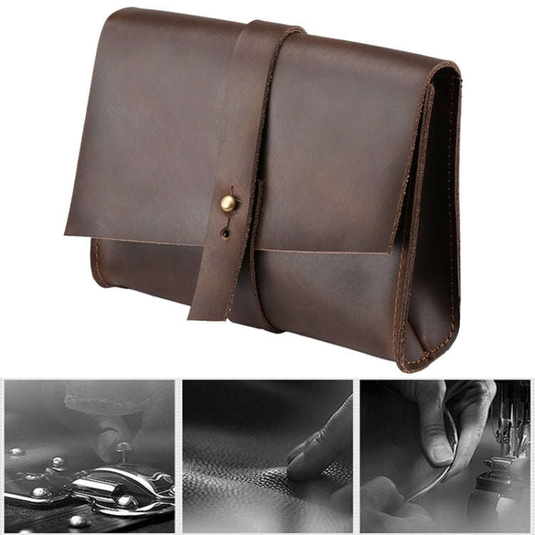 Universal Genuine Leather Business Power Adapter Laptop Tablet Bag with Cable Winder, For 13.3 in...