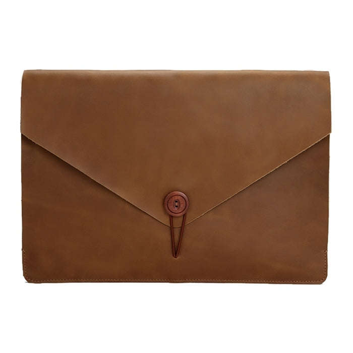 Universal Genuine Leather Business Laptop Tablet Bag, For 13.3 inch and Below Macbook, Samsung, L...