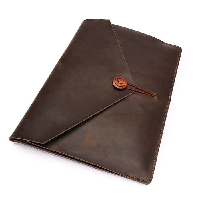 Universal Genuine Leather Business Laptop Tablet Bag, For 13.3 inch and Below Macbook, Samsung, L...