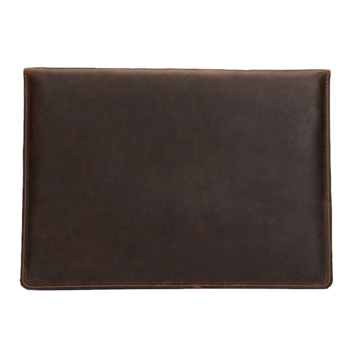 Universal Genuine Leather Business Laptop Tablet Bag, For 15.4 inch and Below Macbook, Samsung, L...