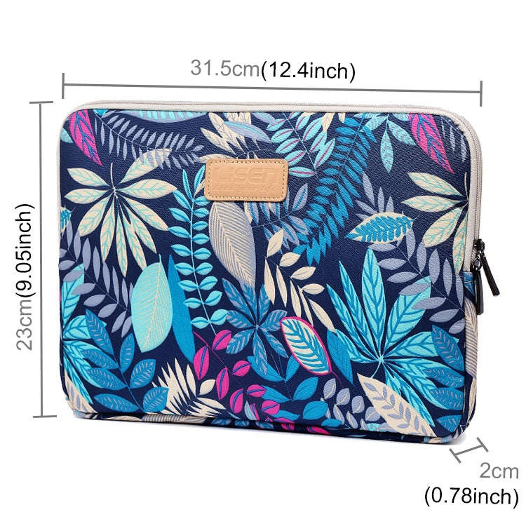 Lisen 12 inch Sleeve Case Colorful Leaves Zipper Briefcase Carrying Bag for iPad, Macbook, Samsun...