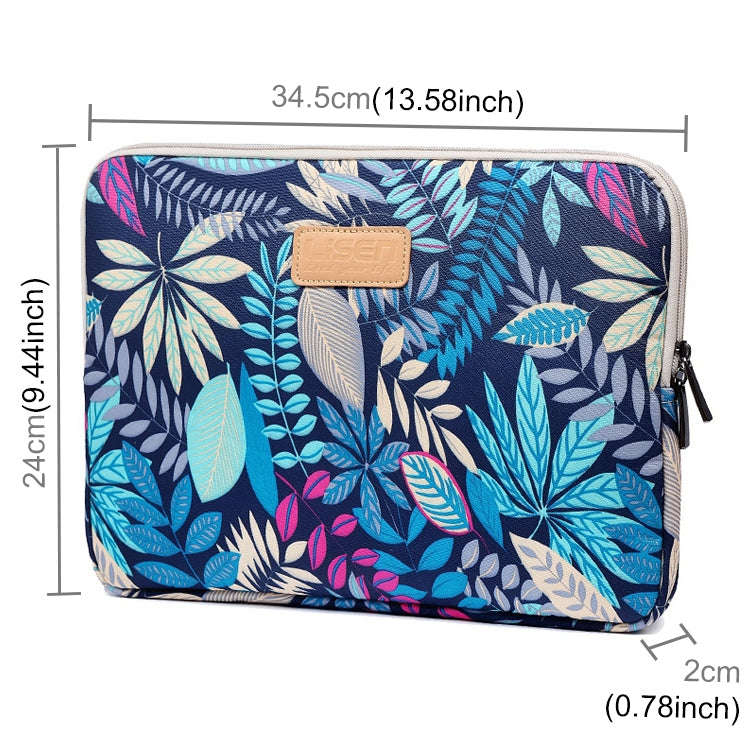Lisen 13 inch Sleeve Case Colorful Leaves Zipper Briefcase Carrying Bag for Macbook, Samsung, Len...