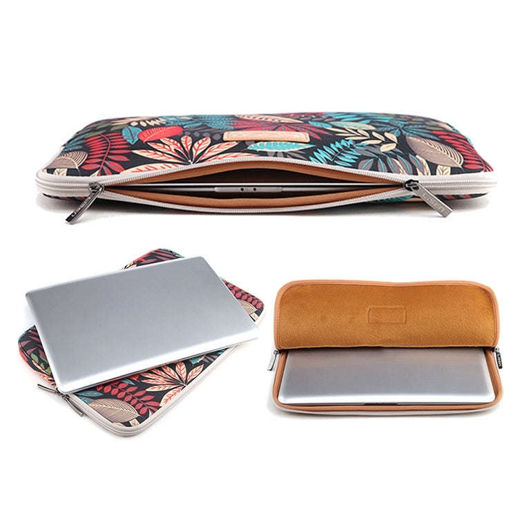 Lisen 13 inch Sleeve Case Colorful Leaves Zipper Briefcase Carrying Bag for Macbook, Samsung, Len...