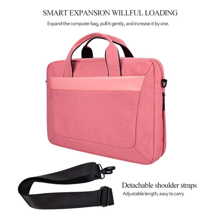 DJ06 Oxford Cloth Waterproof Wear-resistant Portable Expandable Laptop Bag for 14.1 inch Laptops,...