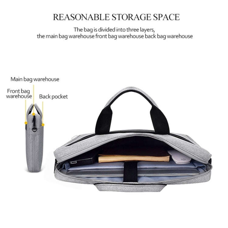 DJ06 Oxford Cloth Waterproof Wear-resistant Portable Expandable Laptop Bag for 14.1 inch Laptops,...