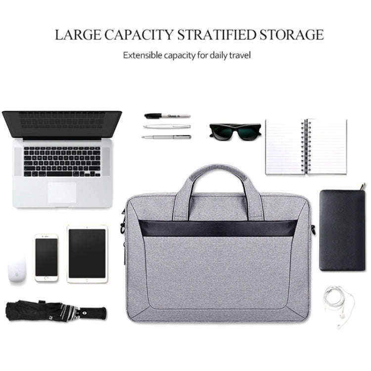 DJ06 Oxford Cloth Waterproof Wear-resistant Portable Expandable Laptop Bag for 14.1 inch Laptops,...