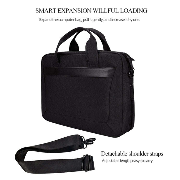 DJ06 Oxford Cloth Waterproof Wear-resistant Portable Expandable Laptop Bag for 15.6 inch Laptops,...