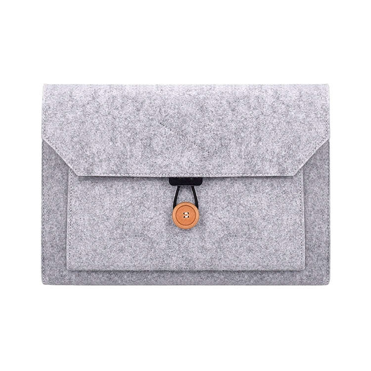 ND06 Multi-purpose Felt Button Laptop Inner Bag for 13.3 inch Laptop(Grey)