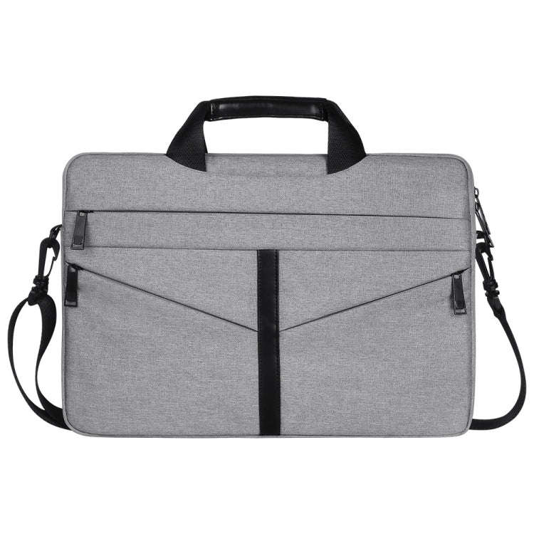 14.1 inch Breathable Wear-resistant Fashion Business Shoulder Handheld Zipper Laptop Bag with Sho...