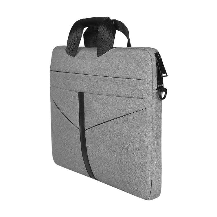 14.1 inch Breathable Wear-resistant Fashion Business Shoulder Handheld Zipper Laptop Bag with Sho...