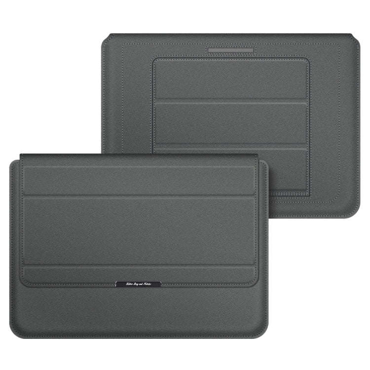 4 in 1 Universal Laptop Holder PU Waterproof Protection Wrist Laptop Bag, Size: 17 inch(Grey)