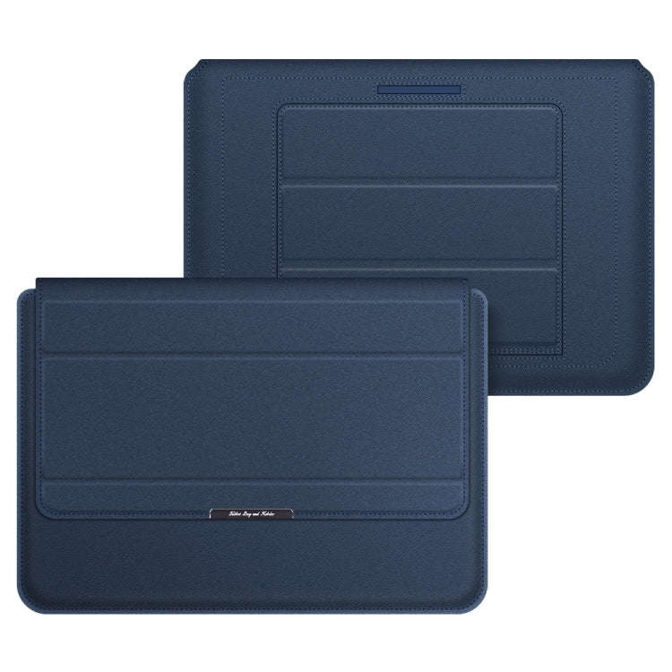 4 in 1 Universal Laptop Holder PU Waterproof Protection Wrist Laptop Bag, Size: 17 inch(Navy Blue)