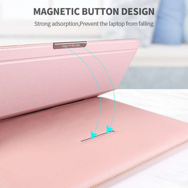 4 in 1 Universal Laptop Holder PU Waterproof Protection Wrist Laptop Bag, Size: 17 inch(Grey)