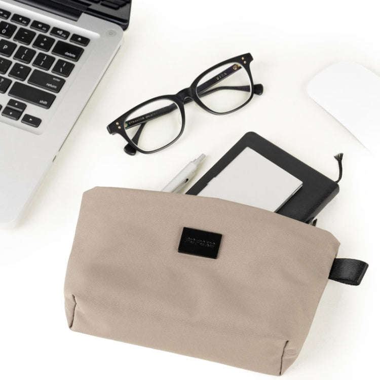 POFOKO E100 Series Polyester Waterproof Accessories Storage Bag, Size: 22 x 12 x 5cm (Beige)