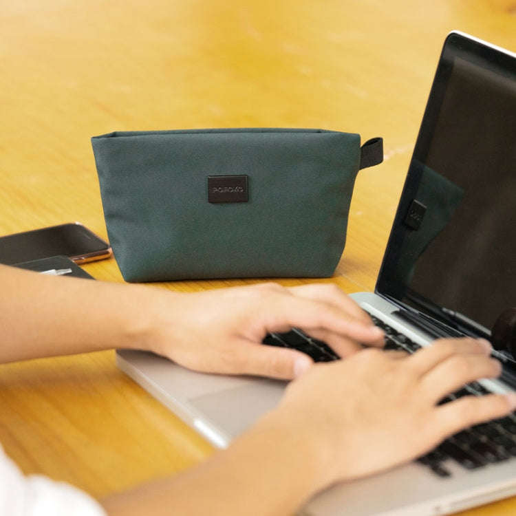 POFOKO E100 Series Polyester Waterproof Accessories Storage Bag, Size: 22 x 12 x 5cm (Beige)