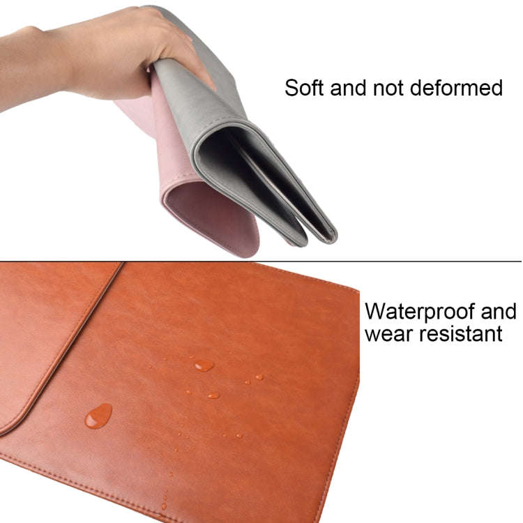 15.4 inch PU + Nylon Laptop Bag Case Sleeve Notebook Carry Bag, For MacBook, Samsung, Xiaomi, Len...