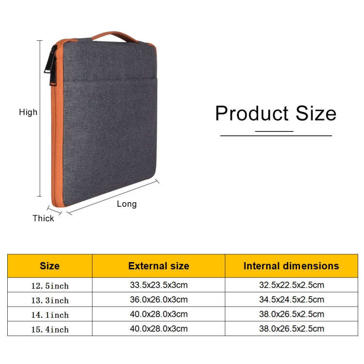 13.3 inch Fashion Casual Polyester + Nylon Laptop Handbag Briefcase Notebook Cover Case, For Macb...