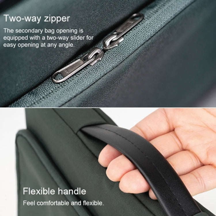POFOKO E550 14 / 15.4 inch Portable Waterproof Polyester Laptop Handbag(Green)