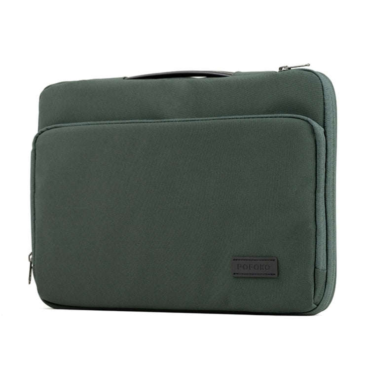 POFOKO E550 15.6 inch Portable Waterproof Polyester Laptop Handbag(Green)