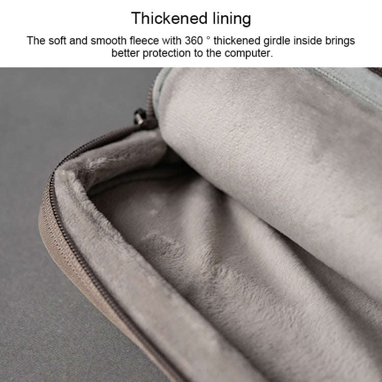 POFOKO E550 15.6 inch Portable Waterproof Polyester Laptop Handbag(Khaki)