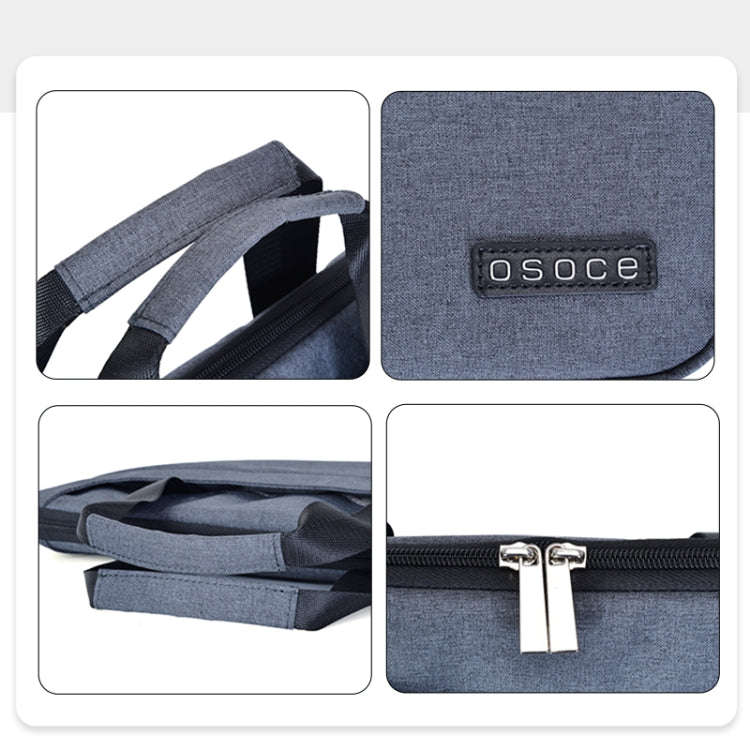 OSOCE S63 Breathable Wear-resistant Shoulder Handheld Zipper Laptop Bag For 15 inch and Below Mac...