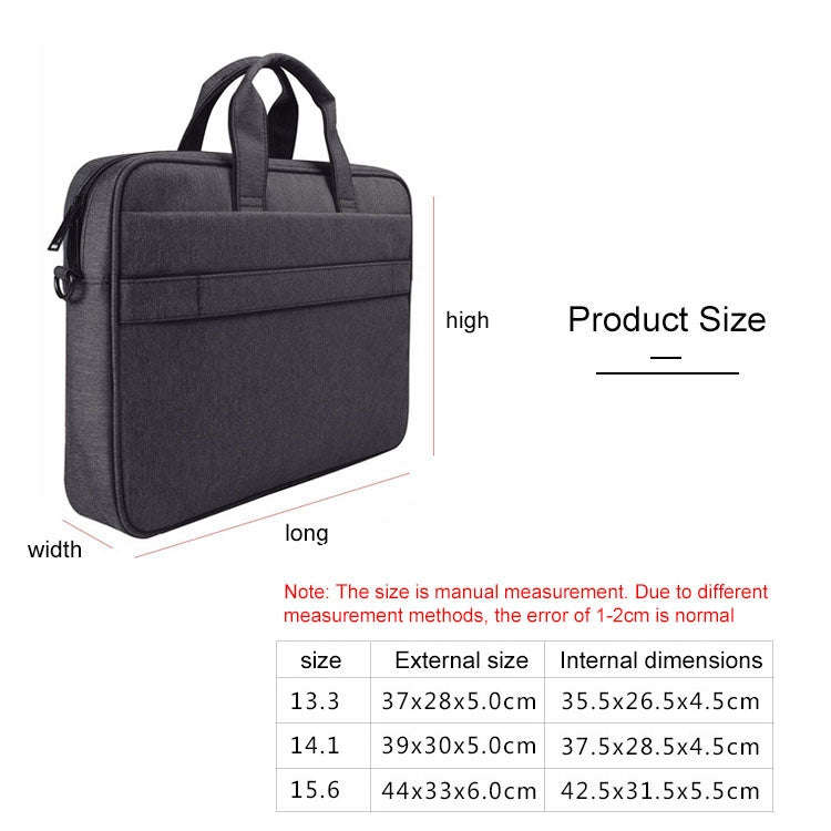 DJ03 Waterproof Anti-scratch Anti-theft One-shoulder Handbag for 14.1 inch Laptops, with Suitcase...