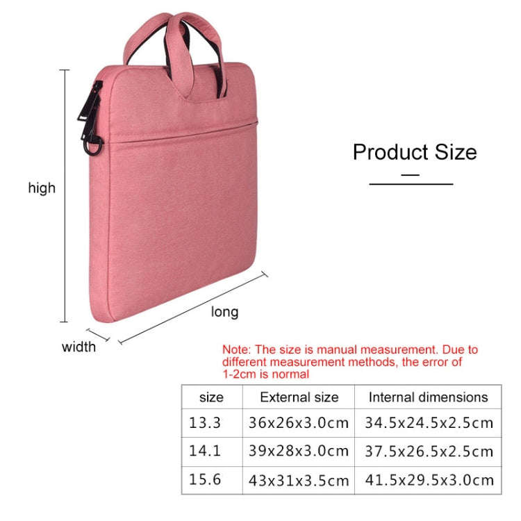 ST01S Waterproof Oxford Cloth Hidden Portable Strap One-shoulder Handbag for 13.3 inch Laptops(Pink)