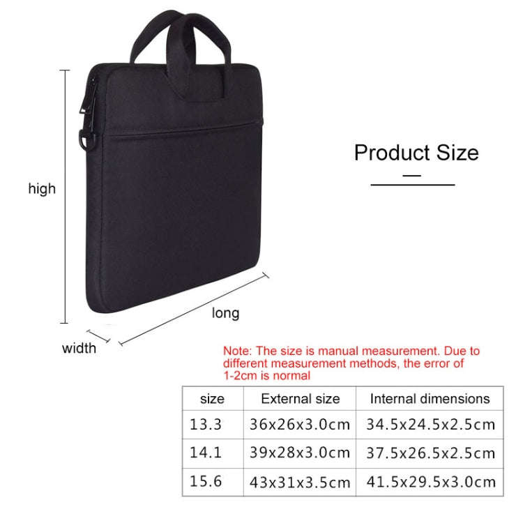 ST01S Waterproof Oxford Cloth Hidden Portable Strap One-shoulder Handbag for 14.1 inch Laptops(Bl...