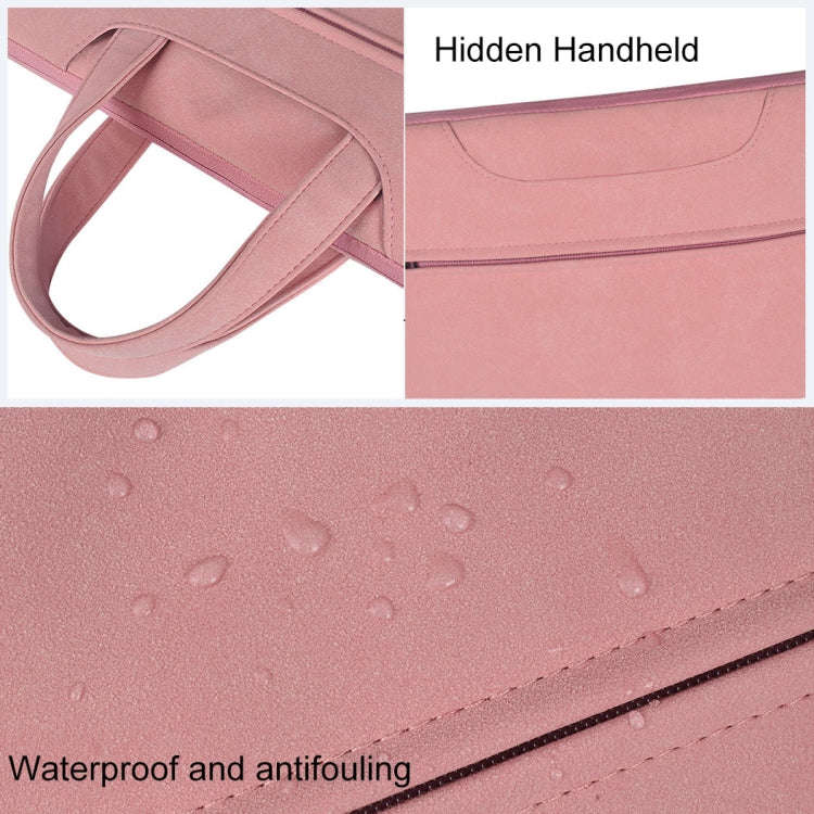 ST06 Waterproof PU Leather Zipper Hidden Portable Strap One-shoulder Handbag for 13.3 inch Laptop...