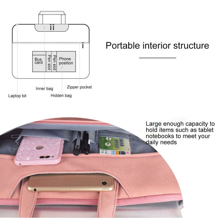 ST06 Waterproof PU Leather Zipper Hidden Portable Strap One-shoulder Handbag for 13.3 inch Laptop...