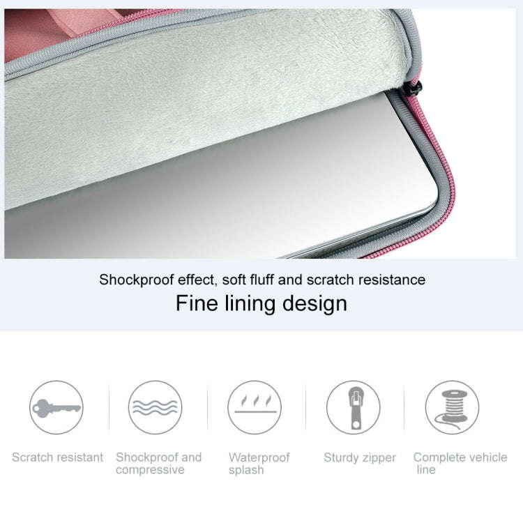 ST06 Waterproof PU Leather Zipper Hidden Portable Strap One-shoulder Handbag for 13.3 inch Laptop...