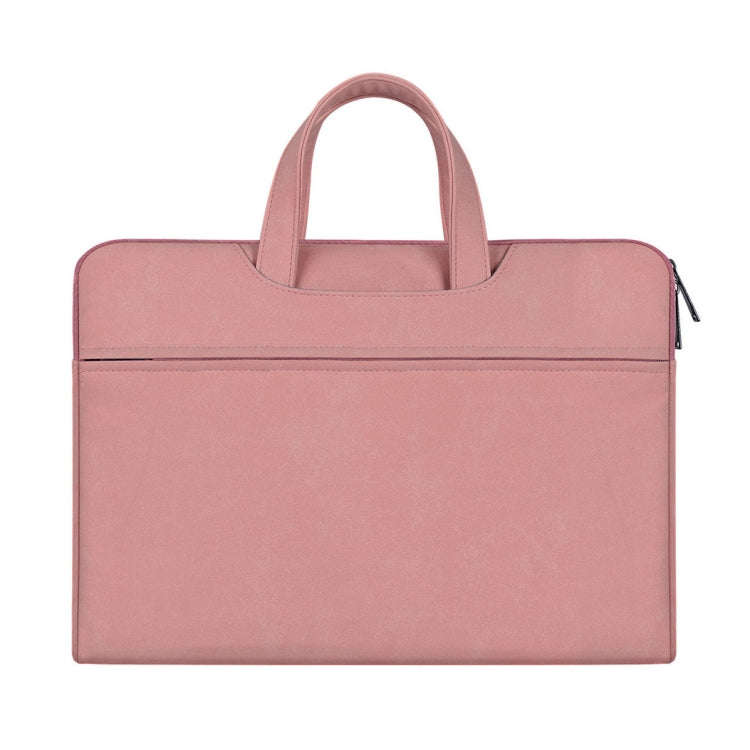 ST06 Waterproof PU Leather Zipper Hidden Portable Strap One-shoulder Handbag for 14.1 inch Laptop...