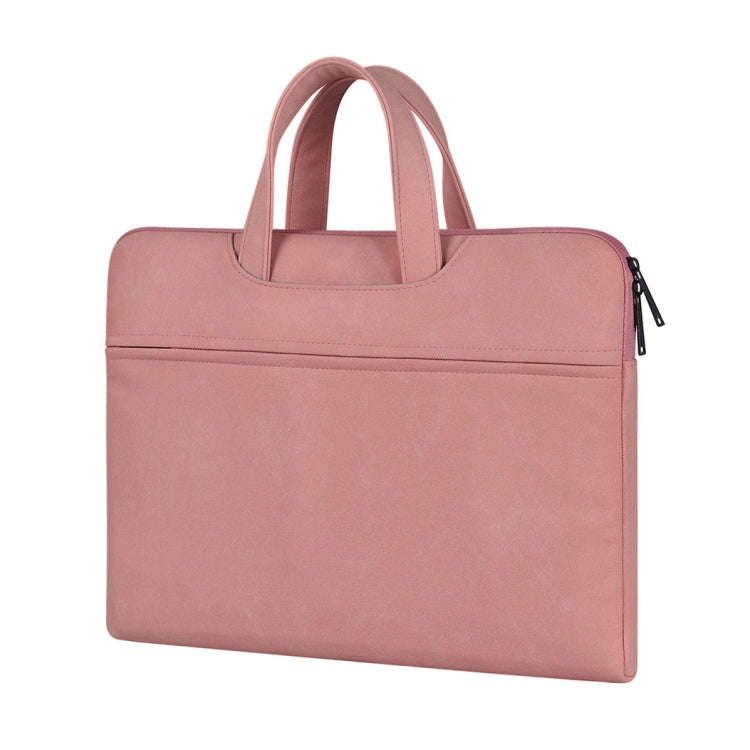 ST06 Waterproof PU Leather Zipper Hidden Portable Strap One-shoulder Handbag for 14.1 inch Laptop...