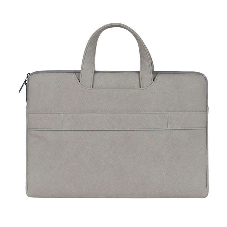 ST06 Waterproof PU Leather Zipper Hidden Portable Strap One-shoulder Handbag for 14.1 inch Laptop...