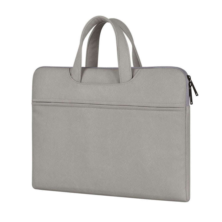 ST06 Waterproof PU Leather Zipper Hidden Portable Strap One-shoulder Handbag for 14.1 inch Laptop...