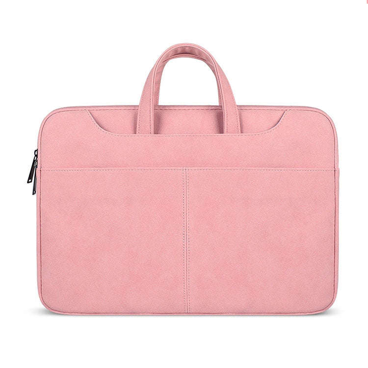 ST06S Waterproof PU Leather Zipper Hidden Portable Strap One-shoulder Handbag for 13.3 inch Lapto...