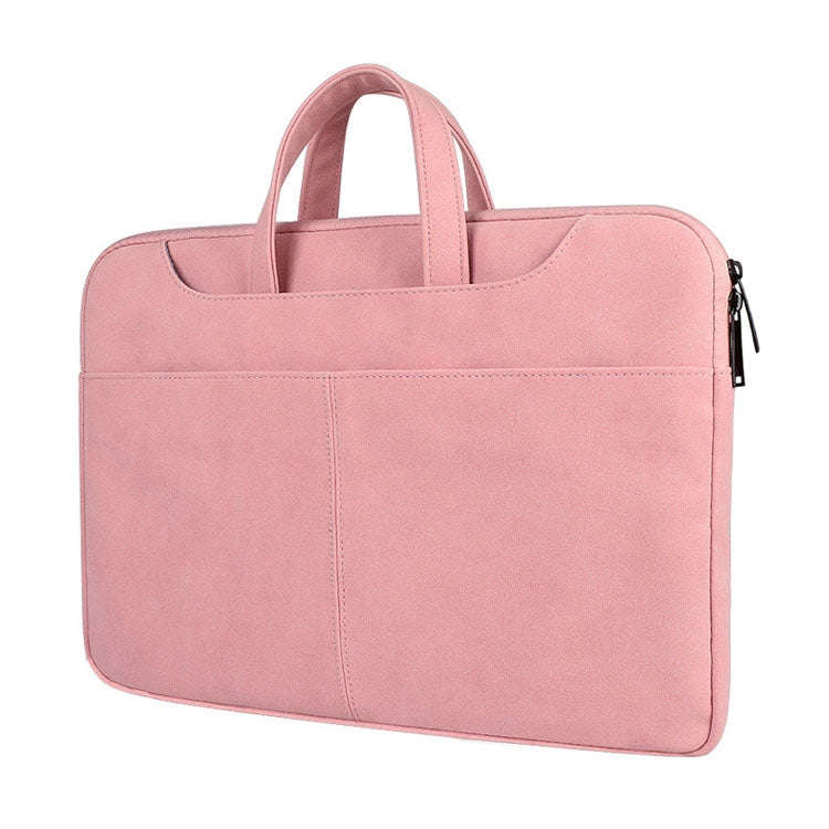 ST06S Waterproof PU Leather Zipper Hidden Portable Strap One-shoulder Handbag for 13.3 inch Lapto...