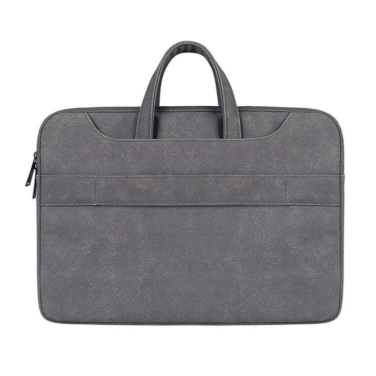 ST06S Waterproof PU Leather Zipper Hidden Portable Strap One-shoulder Handbag for 14.1 inch Lapto...
