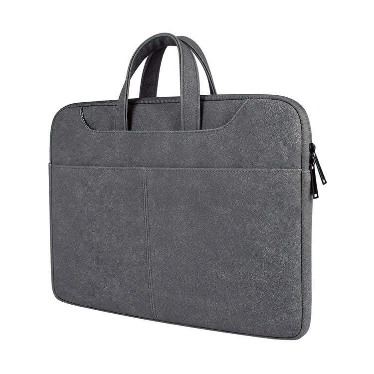 ST06S Waterproof PU Leather Zipper Hidden Portable Strap One-shoulder Handbag for 14.1 inch Lapto...