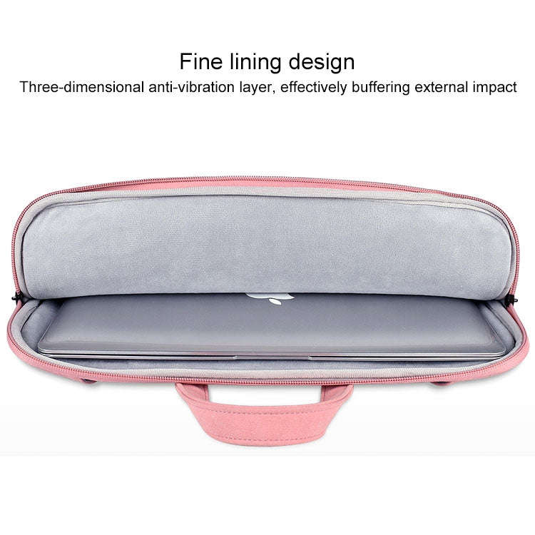 ST06S Waterproof PU Leather Zipper Hidden Portable Strap One-shoulder Handbag for 14.1 inch Lapto...
