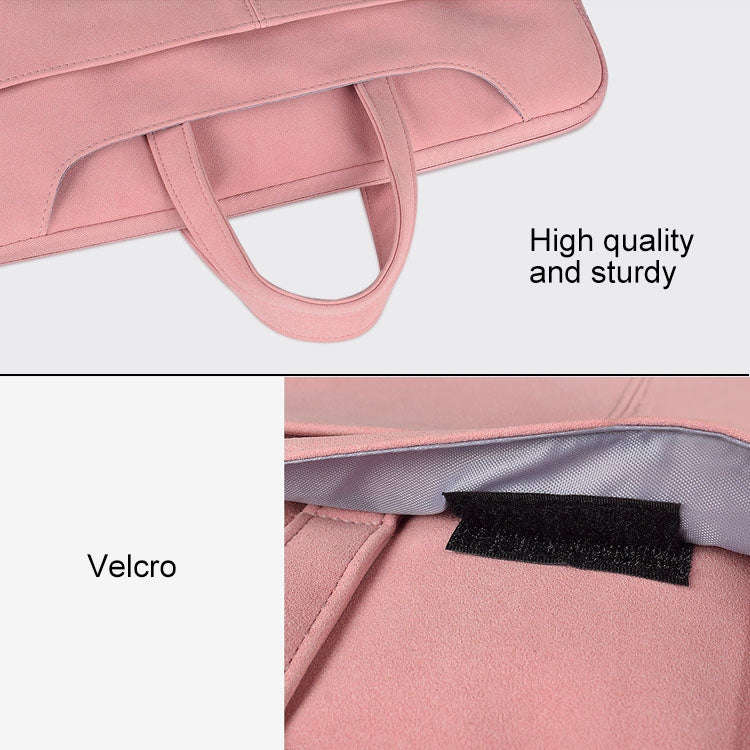 ST06S Waterproof PU Leather Zipper Hidden Portable Strap One-shoulder Handbag for 14.1 inch Lapto...