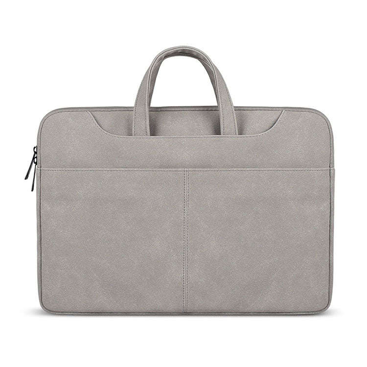 ST06S Waterproof PU Leather Zipper Hidden Portable Strap One-shoulder Handbag for 14.1 inch Lapto...