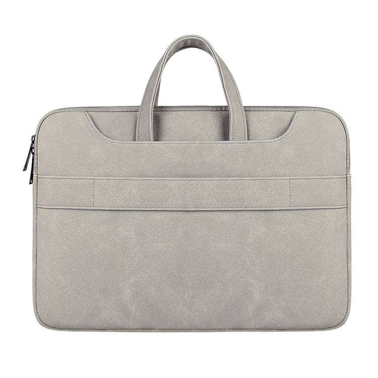 ST06S Waterproof PU Leather Zipper Hidden Portable Strap One-shoulder Handbag for 14.1 inch Lapto...