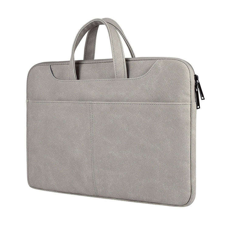 ST06S Waterproof PU Leather Zipper Hidden Portable Strap One-shoulder Handbag for 14.1 inch Lapto...