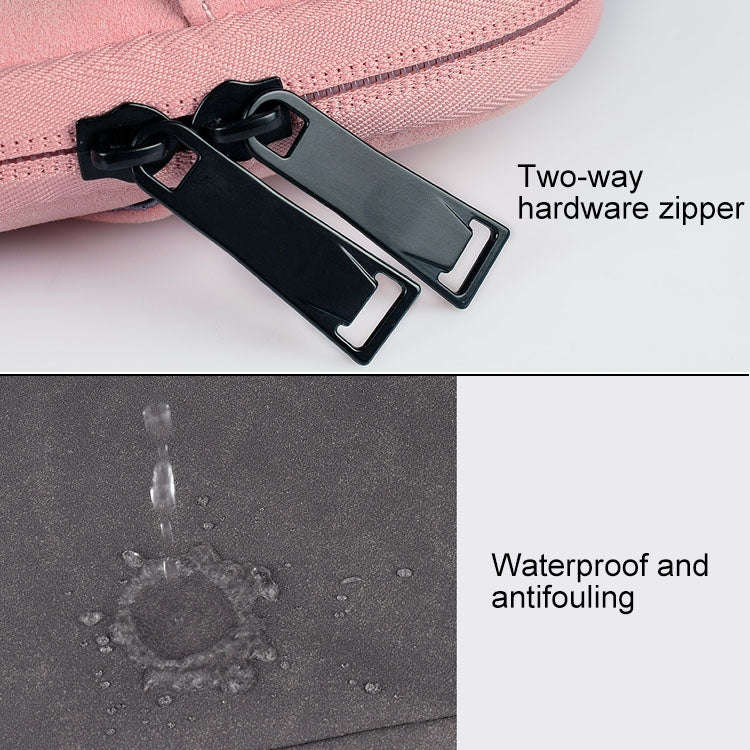 ST06S Waterproof PU Leather Zipper Hidden Portable Strap One-shoulder Handbag for 14.1 inch Lapto...