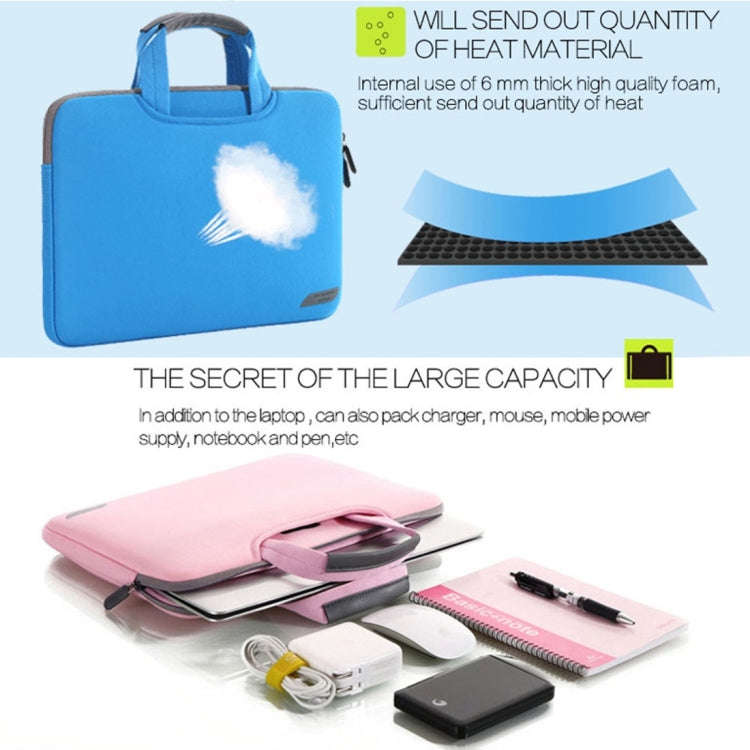 12 inch Portable Air Permeable Handheld Sleeve Bag for MacBook, Lenovo and other Laptops, Size:32...