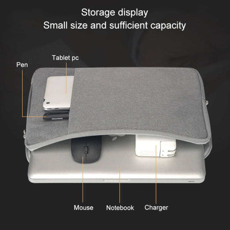 POFOKO C210 13.3 inch Denim Business Laptop Liner Bag(Grey)