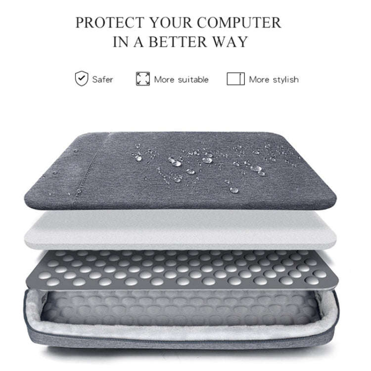 Oxford Cloth Waterproof Laptop Handbag for 14.1 inch Laptops, with Trunk Trolley Strap(Grey)