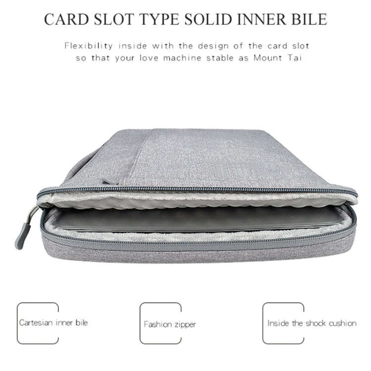 Oxford Cloth Waterproof Laptop Handbag for 14.1 inch Laptops, with Trunk Trolley Strap(Grey)