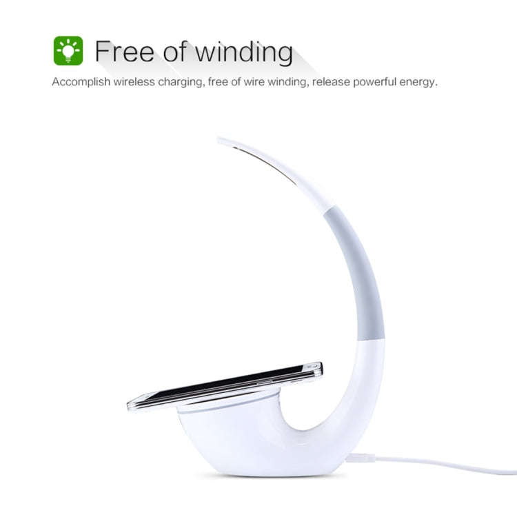 NILLKIN 2 in 1 QI Standard Smart Recognition 1A 5W Wireless Charger + LED Light Lamp with USB Cha...